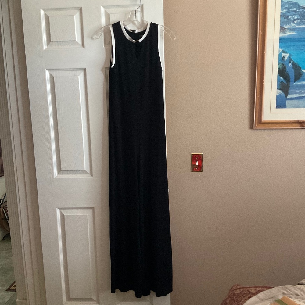 Lauren by Ralph Lauren Jumpsuit Black with White trim